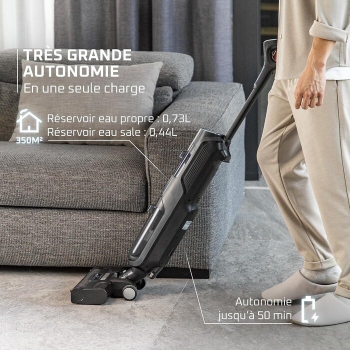 Aspirateur laveur sans fil X-Clean 4 - 42% de remise - Gris
