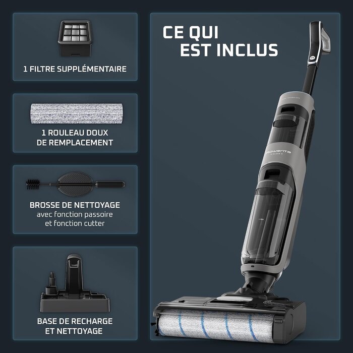 Aspirateur laveur sans fil X-Clean 4 - 42% de remise - Gris