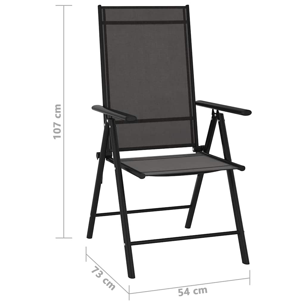 Vidaxl Lot de 6 chaises de jardin pliantes - Noir - 35% de remise