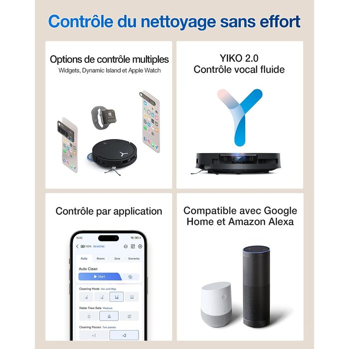 Robot aspirateur laveur T50 Gen2 station OMNI - Noir - 42% de remise