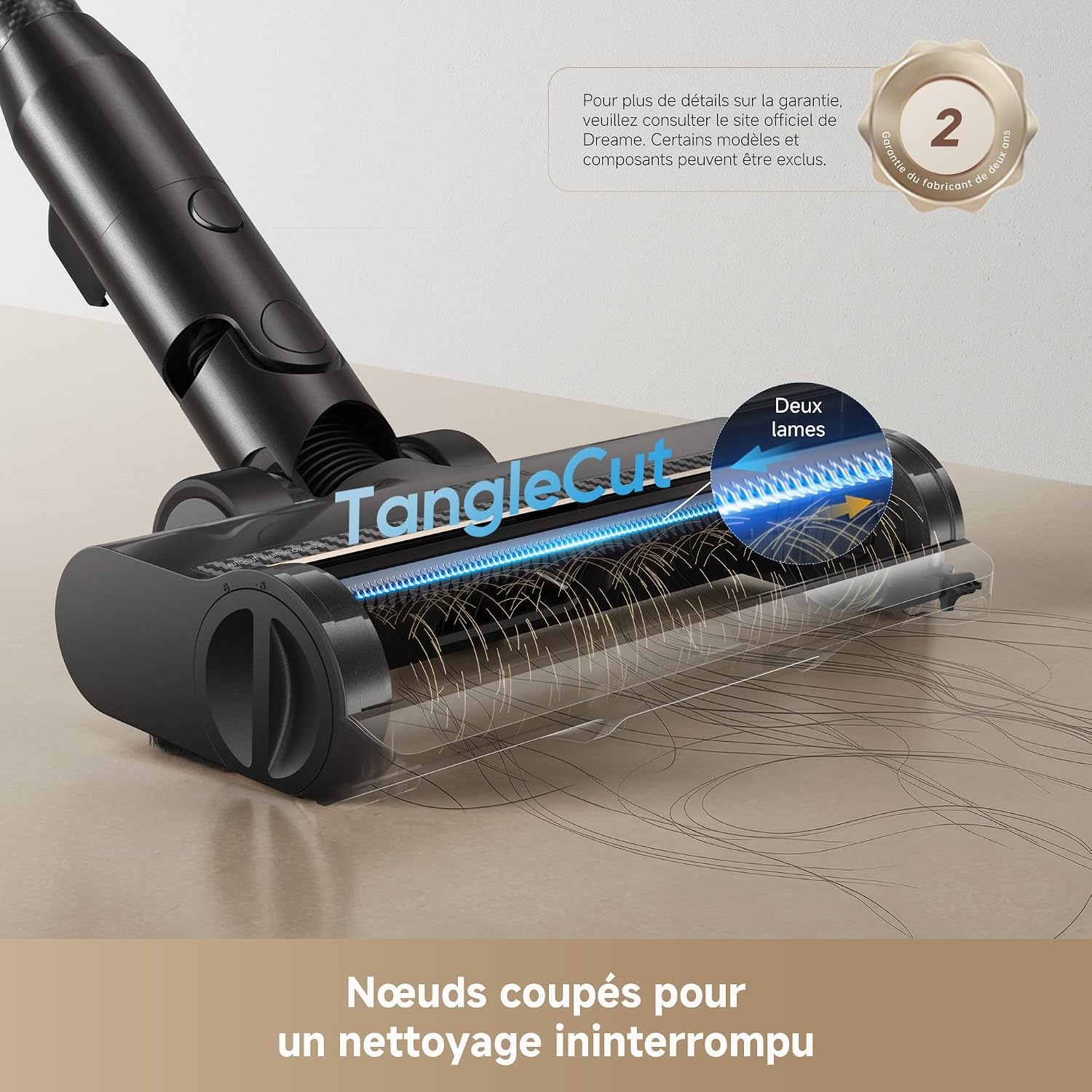 Dreame Aspirateur Balai Sans Fil 26000 Pa - 90 min d'autonomie - 42% de remise