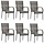 Lot de 4 chaises de jardin empilables, rotin PE gris - 41% de remise