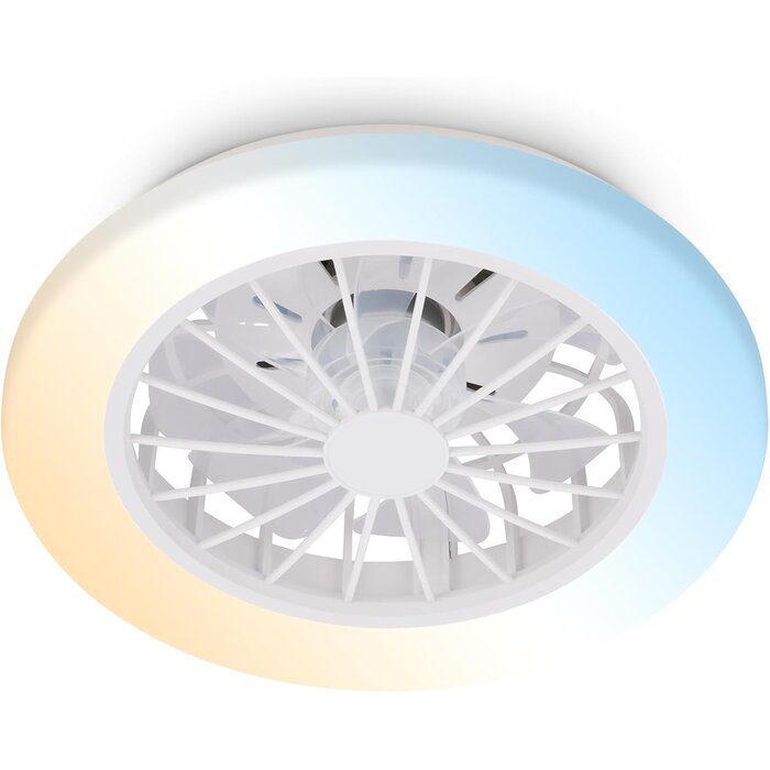 Ventilateur de plafond LED dimmable Ø38cm - Blanc - 39% de remise