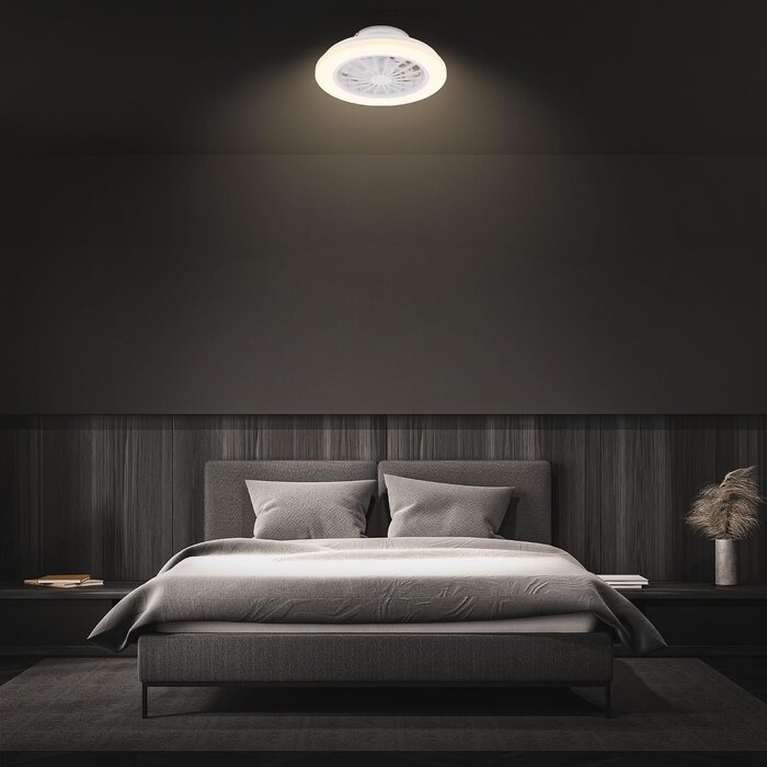 Ventilateur de plafond LED dimmable Ø38cm - Blanc - 39% de remise