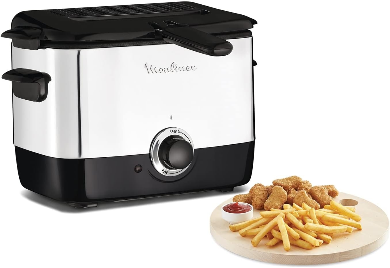 Mini friteuse 1 litre 1000W - Inox - 40% de remise