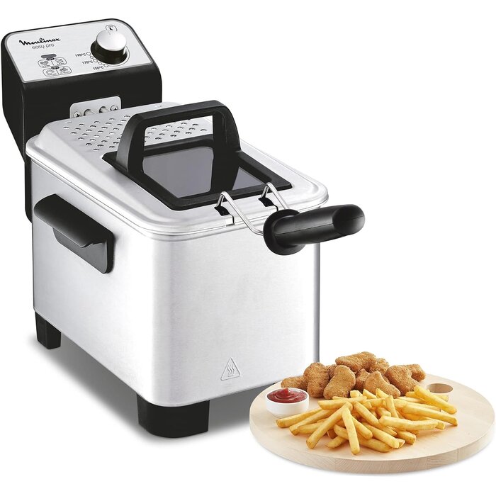 Mini friteuse 1 litre 1000W - Inox - 40% de remise