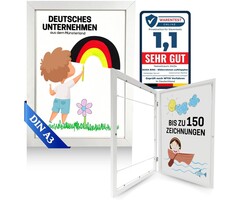 Cadre interchangeable A3 pour dessins d'enfants Blanc - 35% de remise