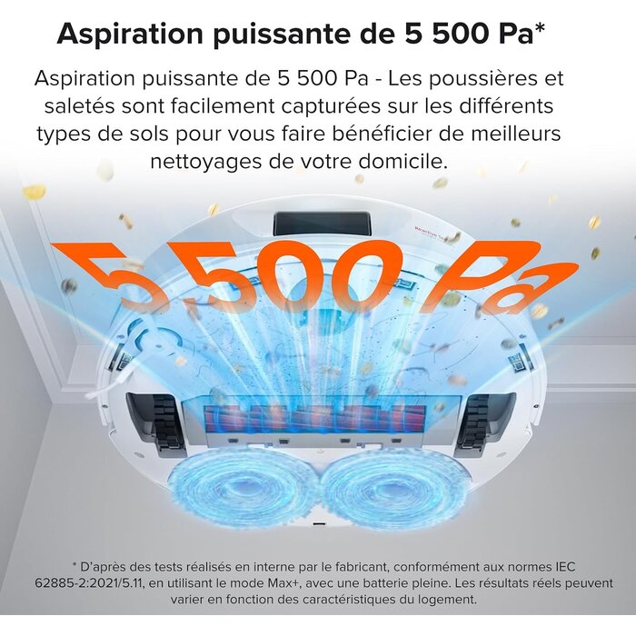 Robot aspirateur laveur avec station auto-nettoyante - 42% de remise
