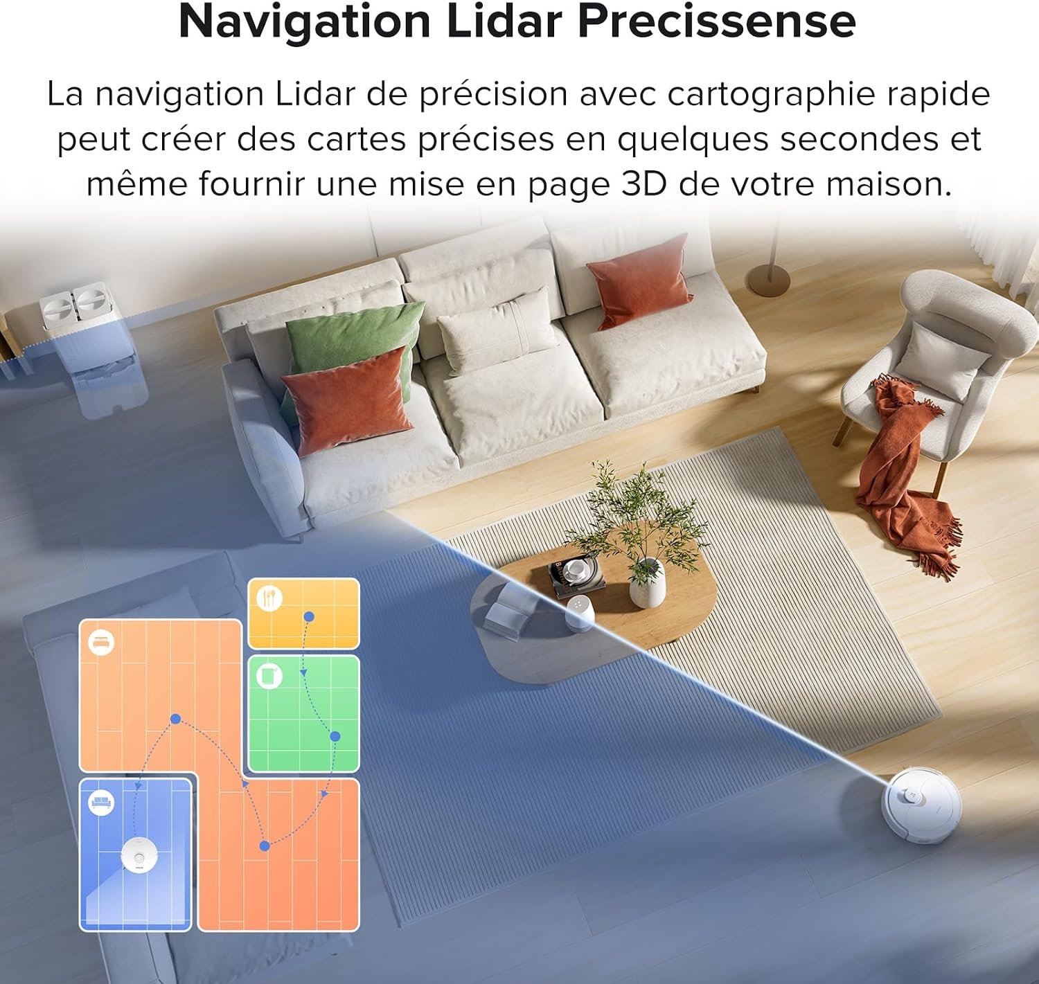 Robot aspirateur laveur avec station auto-nettoyante - 42% de remise