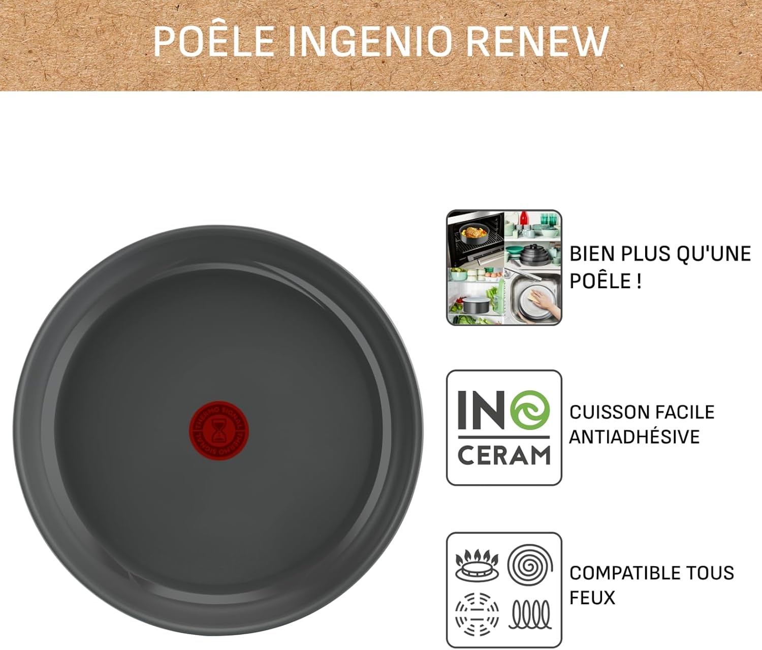 Poêle à frire 28 cm céramique recyclée - 39% de remise