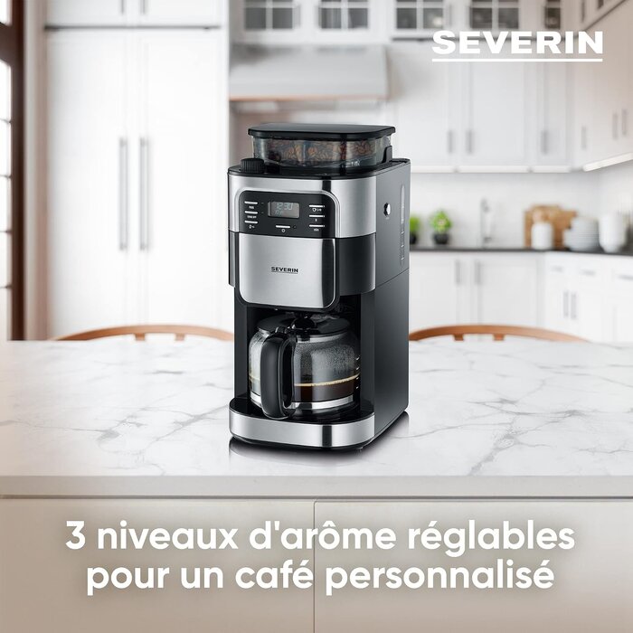 Cafetière avec broyeur 10 tasses - 35% de remise