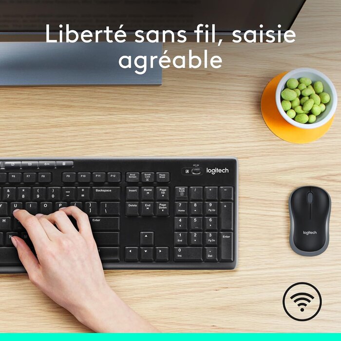 Logitech Ensemble clavier souris sans fil AZERTY - 37% de remise