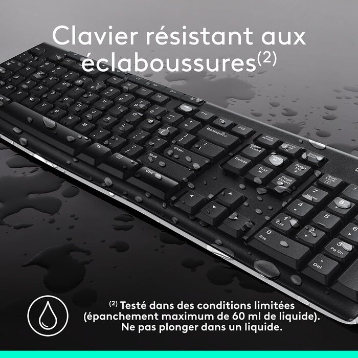 Logitech Ensemble clavier souris sans fil AZERTY - 37% de remise