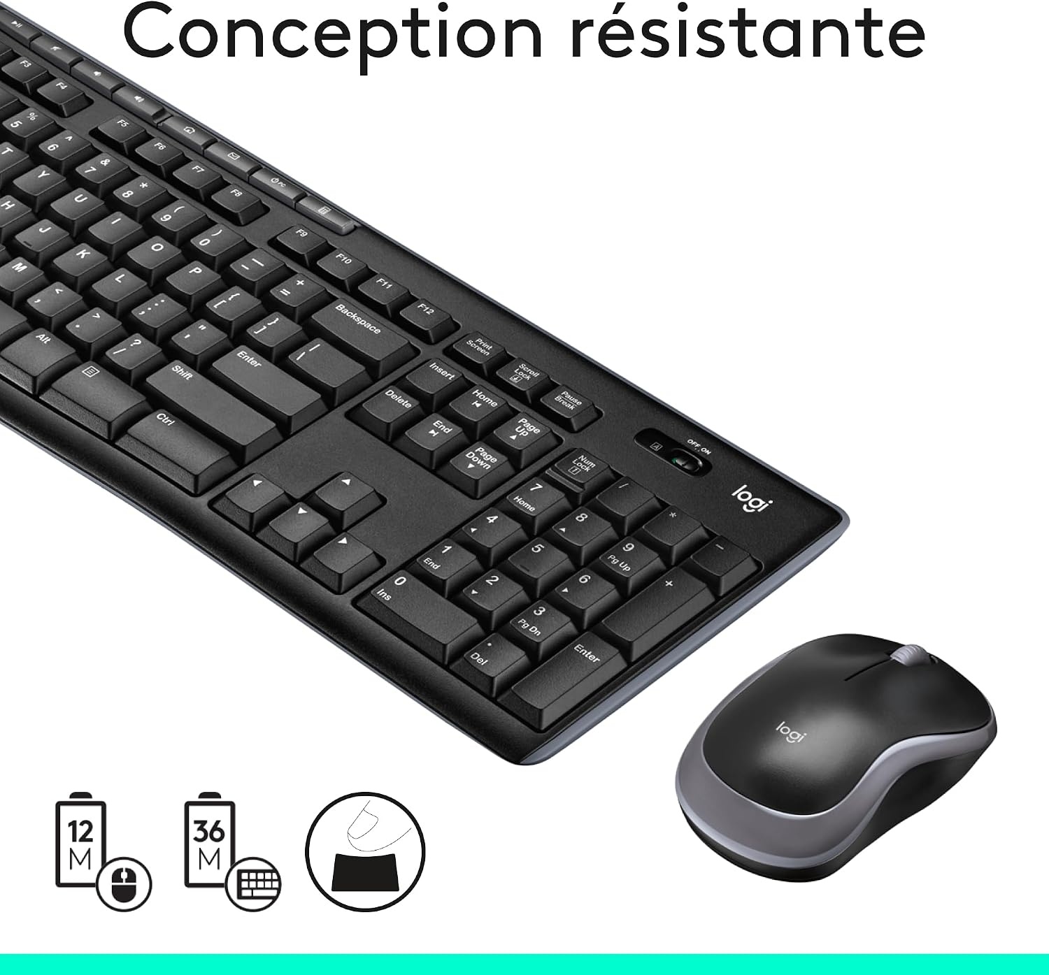 Logitech Ensemble clavier souris sans fil AZERTY - 37% de remise