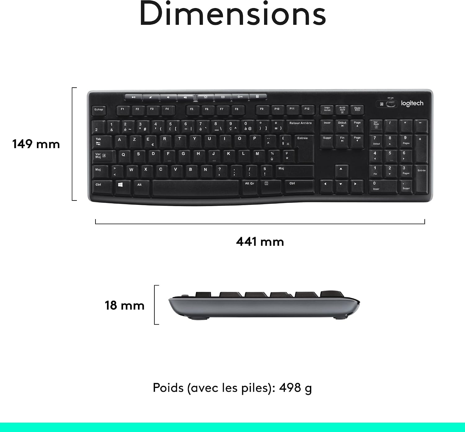 Logitech Ensemble clavier souris sans fil AZERTY - 37% de remise