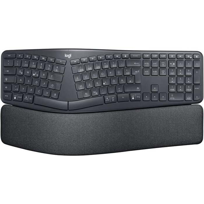 Logitech Clavier ergonomique sans fil QWERTZ - Noir - 40% de remise