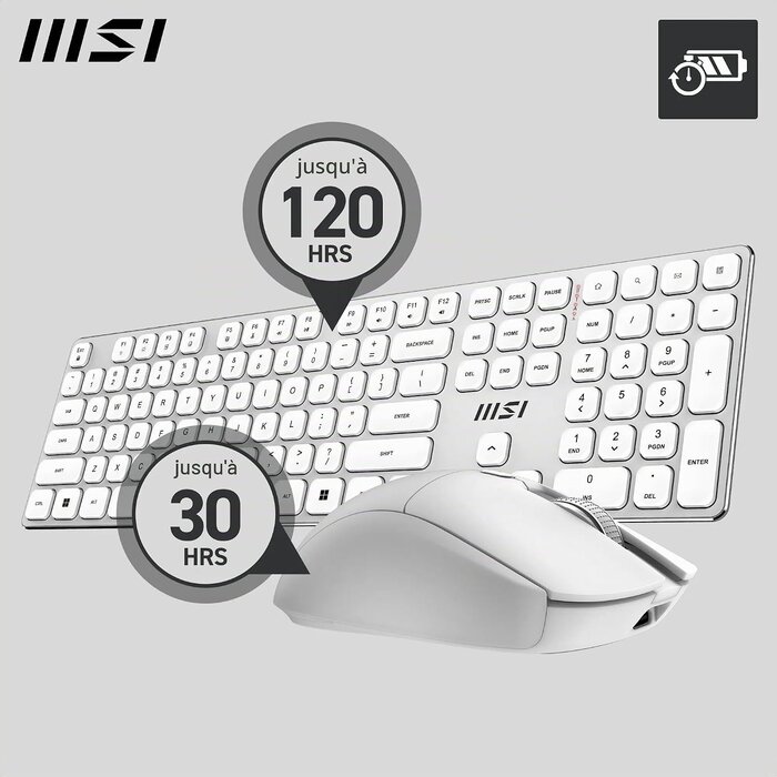 Ensemble Clavier et Souris Gaming Blanc - 37% de remise