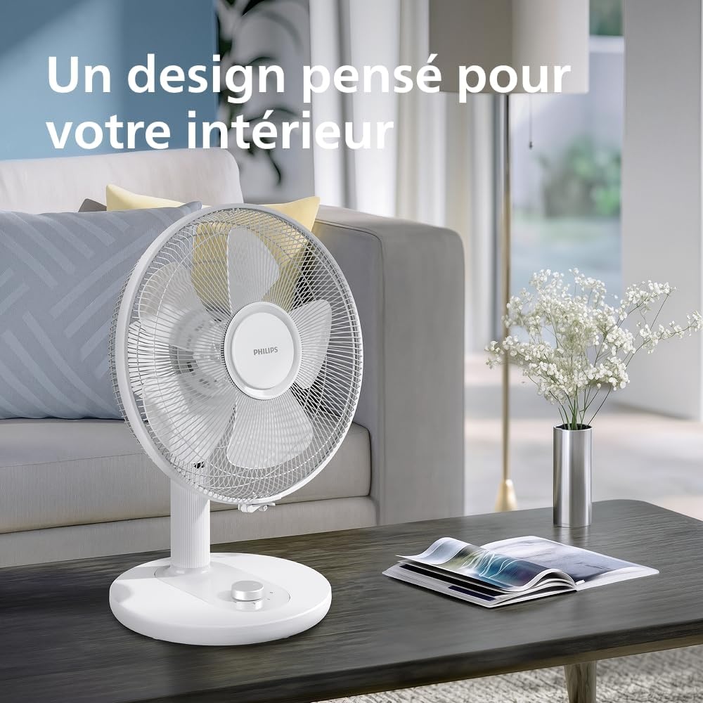 Philips Ventilateur de bureau série 1000 - Blanc - 33% de remise