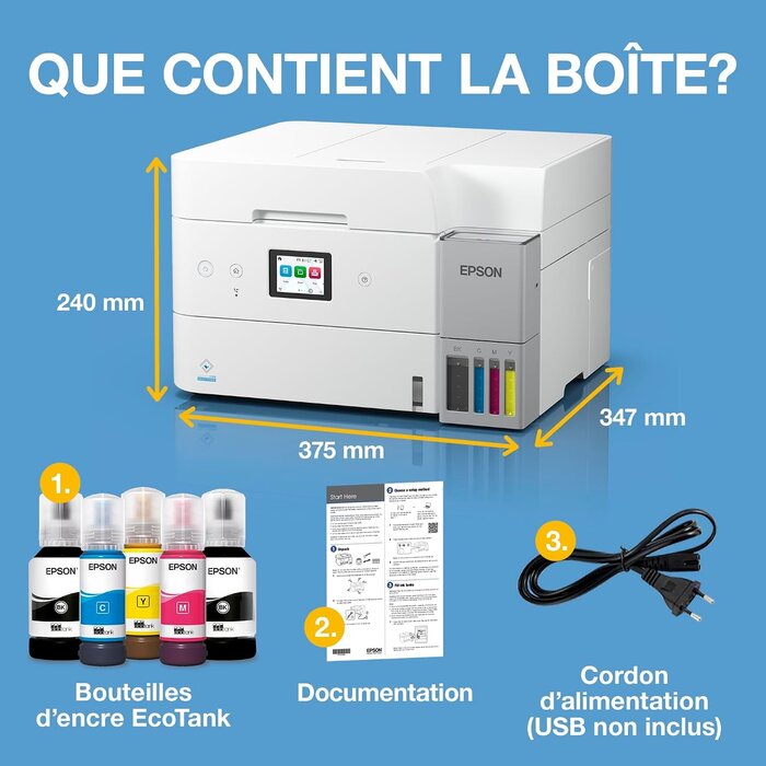 Epson Imprimante multifonction 4-en-1 Wi-Fi - 42% de remise - Blanc