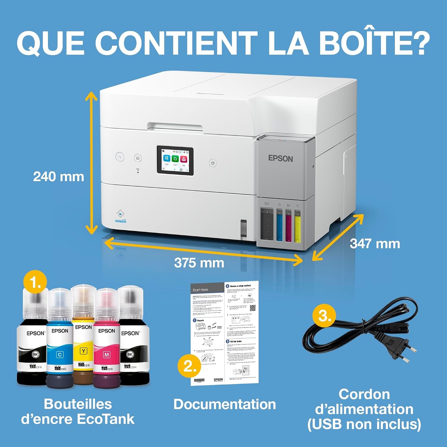 Epson Imprimante multifonction 4-en-1 Wi-Fi - 42% de remise - Blanc