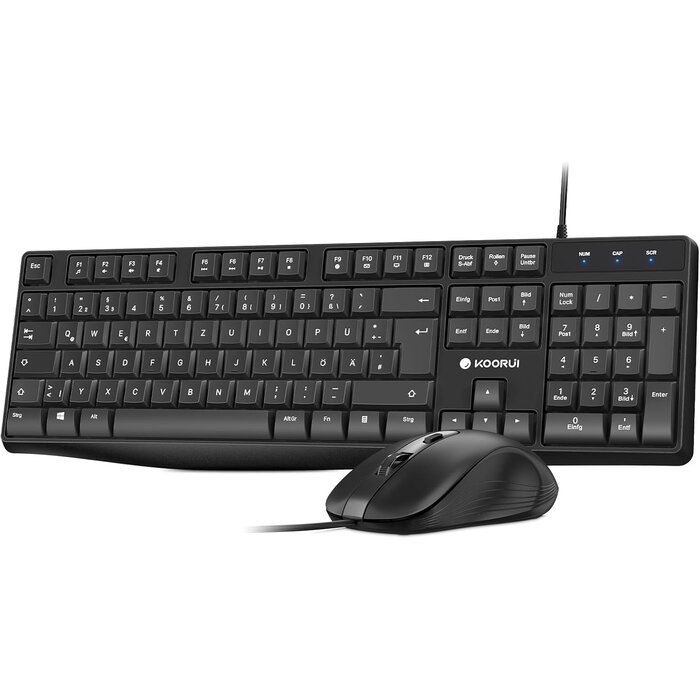 Ensemble clavier souris sans fil QWERTZ - Noir - 36% de remise