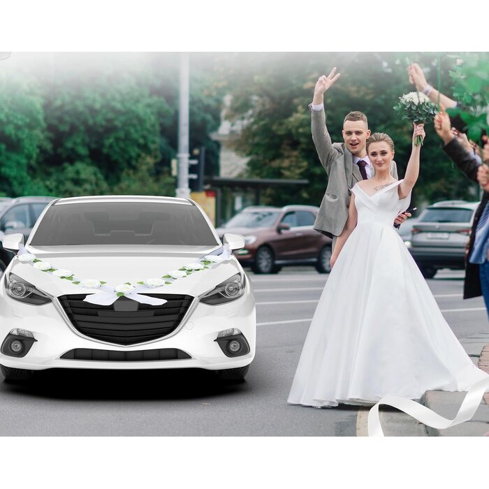 Guirlandes de fleurs pour mariage - 180 cm - Blanc - 38% de remise