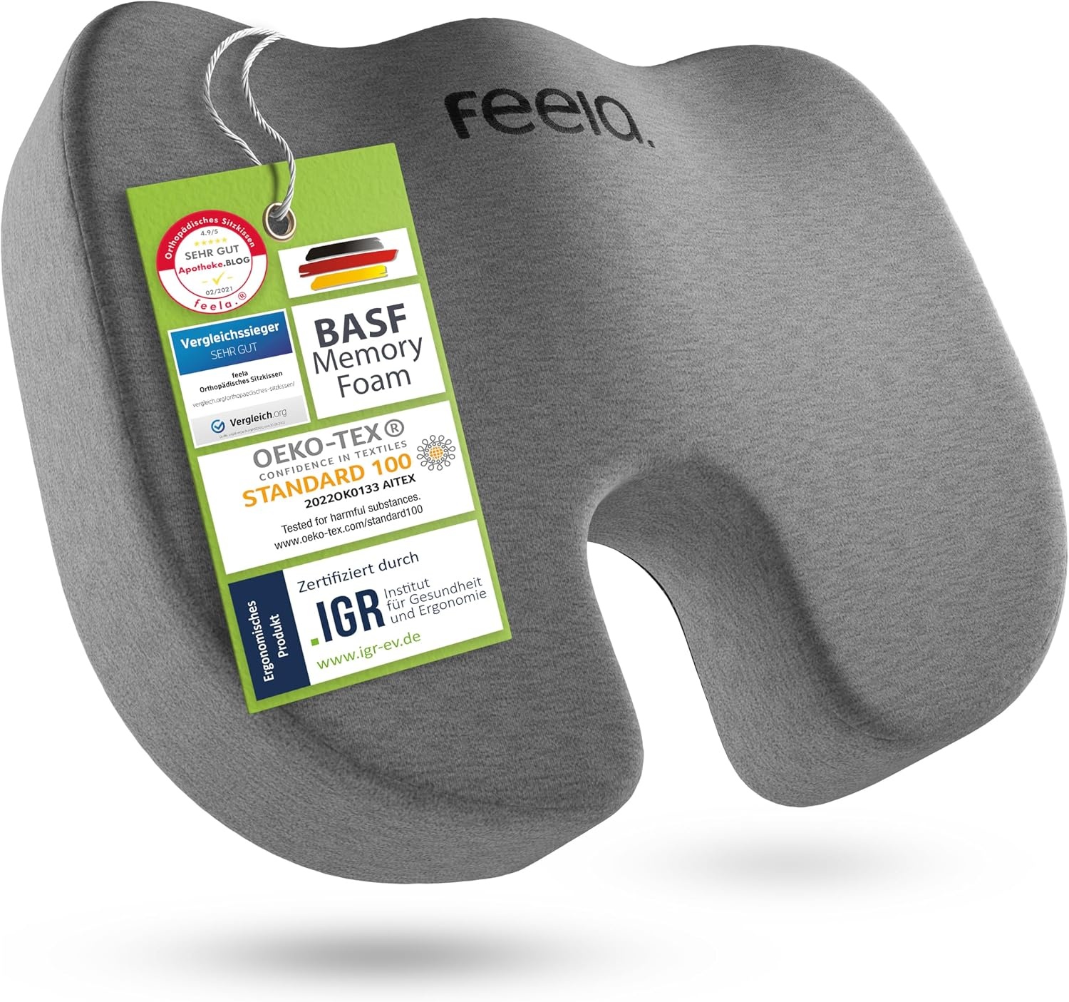 Coussin orthopédique ergonomique coccyx - Noir - 39% de remise