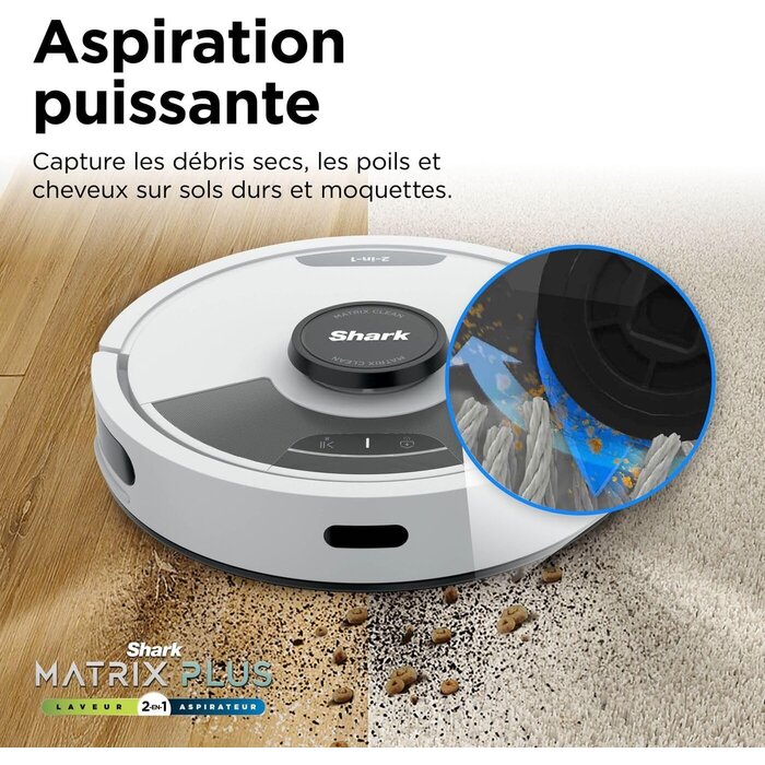 Robot aspirateur et laveur 2-en-1 LiDAR - 42% de remise