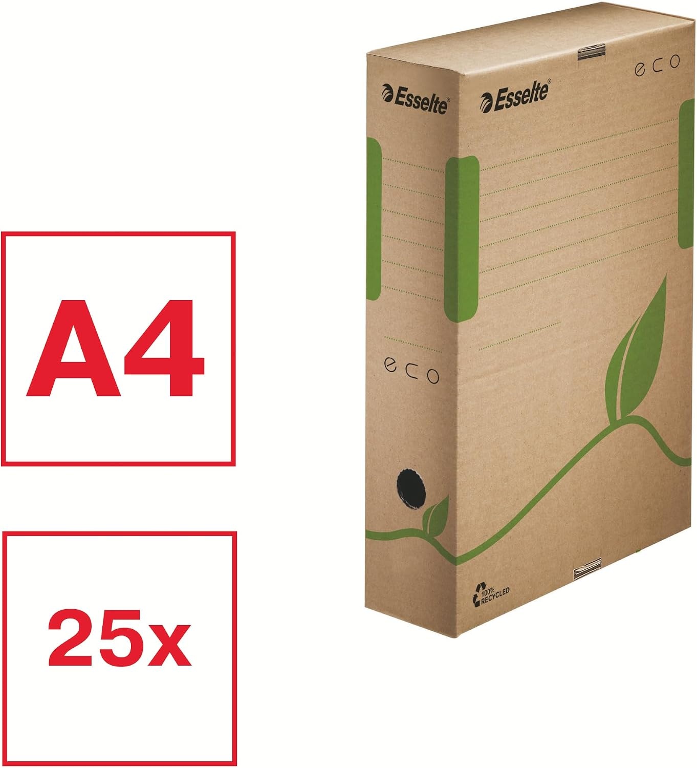 Lot de 25 boîtes d'archives A4 Brun M - 38% de remise