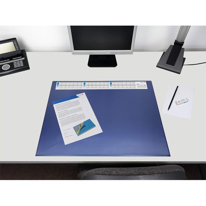 Sous-main de bureau bleu 52x65 cm, format S - 32% de remise