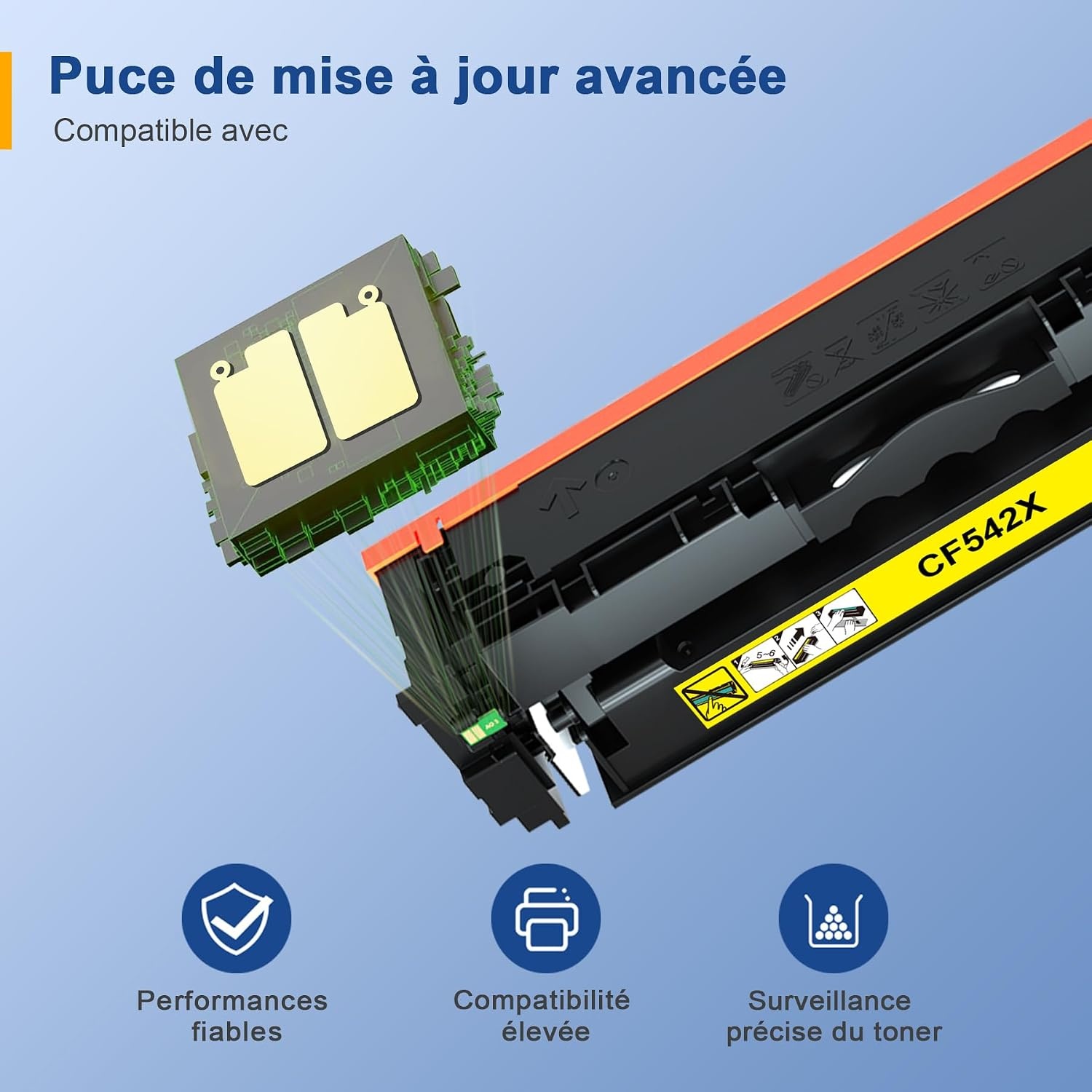 Pack 4 Toners Laser (Noir, Cyan, Magenta, Jaune) - 40% de remise - zwat - S