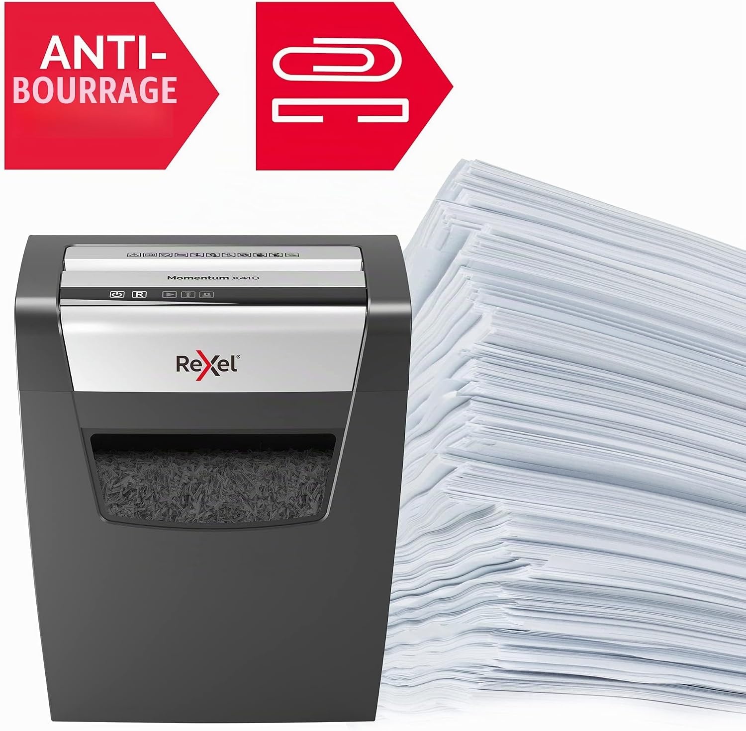 Destructeur de documents noir M - 40% de remise sur cet article déballé