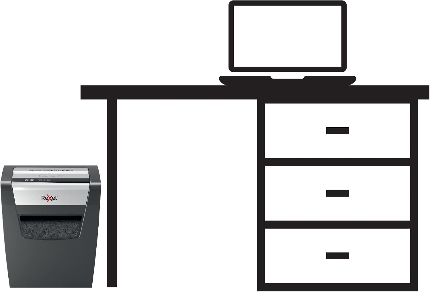 Destructeur de documents noir M - 40% de remise sur cet article déballé