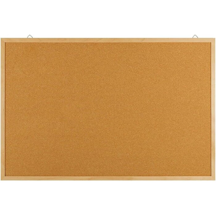 Tableau en liège 90x60 cm cadre bois bruin - 33% de remise