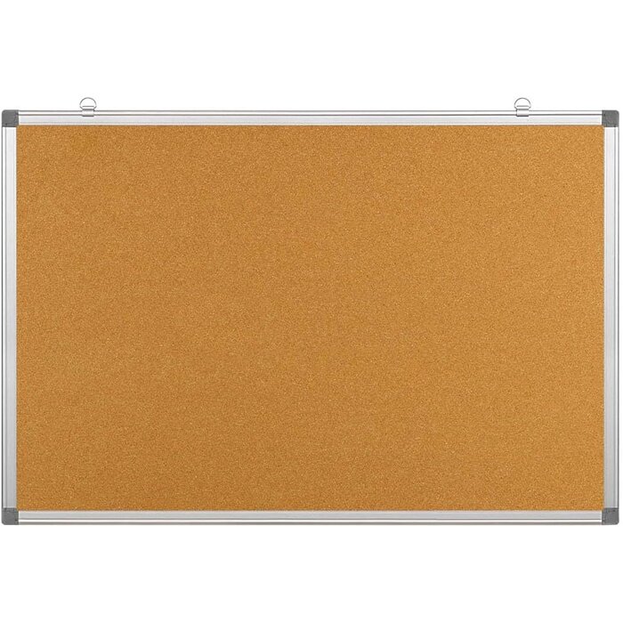 Tableau en liège 90x60 cm cadre bois bruin - 33% de remise