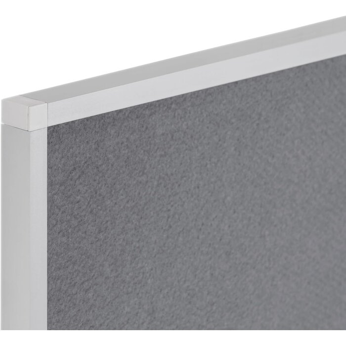 Tableau feutre gris 90x60cm cadre alu - 37% de remise - Noir - L