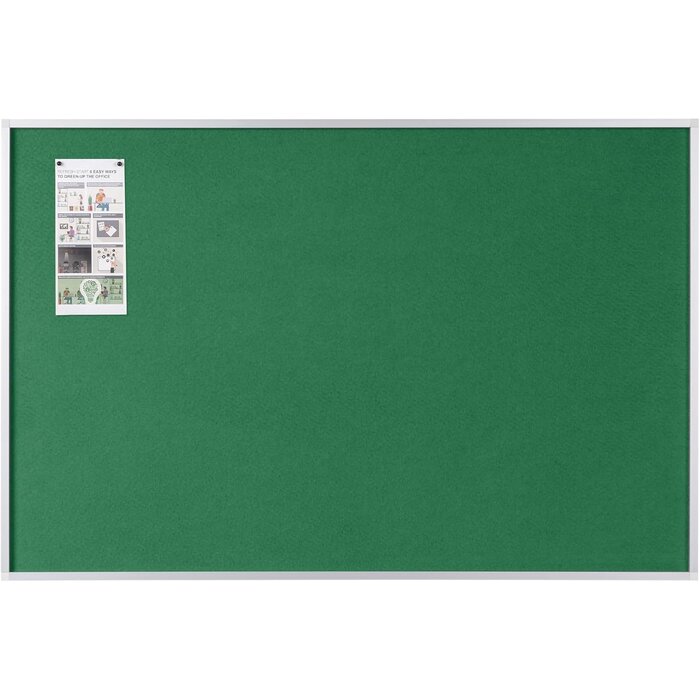 Tableau feutre gris 90x60cm cadre alu - 37% de remise - Noir - L