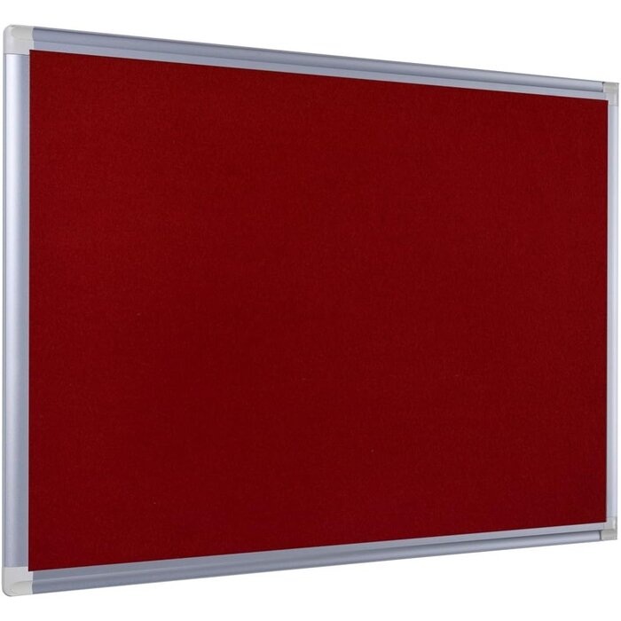Tableau feutre gris 90x60cm cadre alu - 37% de remise - Noir - L