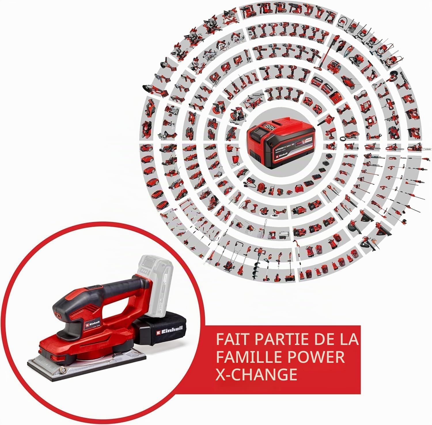 Einhell Ponceuse vibrante sans fil 18V - 35% de remise sur le neuf