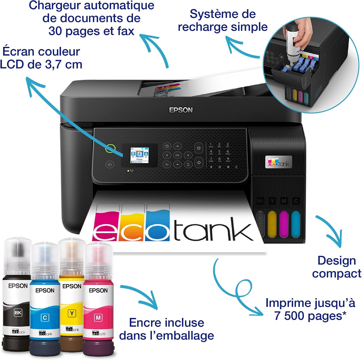 Epson Imprimante multifonction EcoTank Wi-Fi - 35% de remise