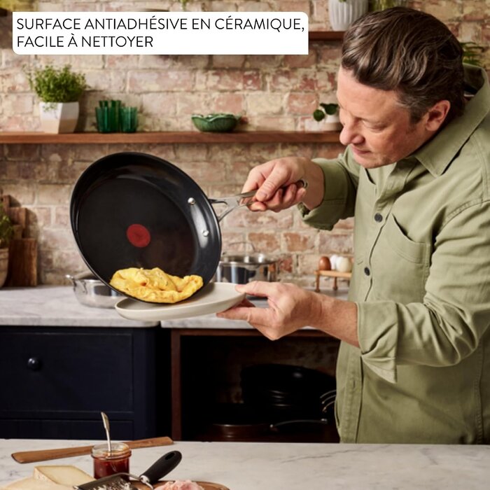 Poêle inox 28 cm céramique antiadhésive - 33% de remise