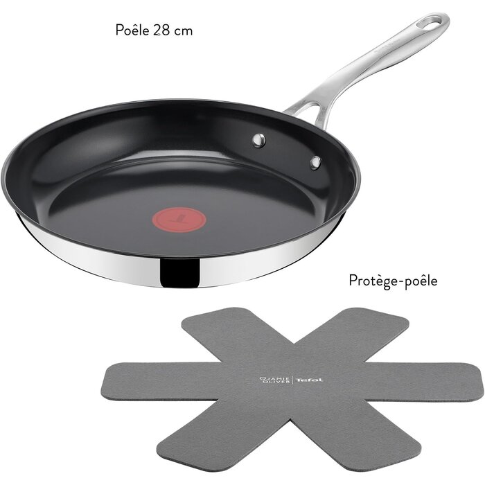 Poêle inox 28 cm céramique antiadhésive - 33% de remise