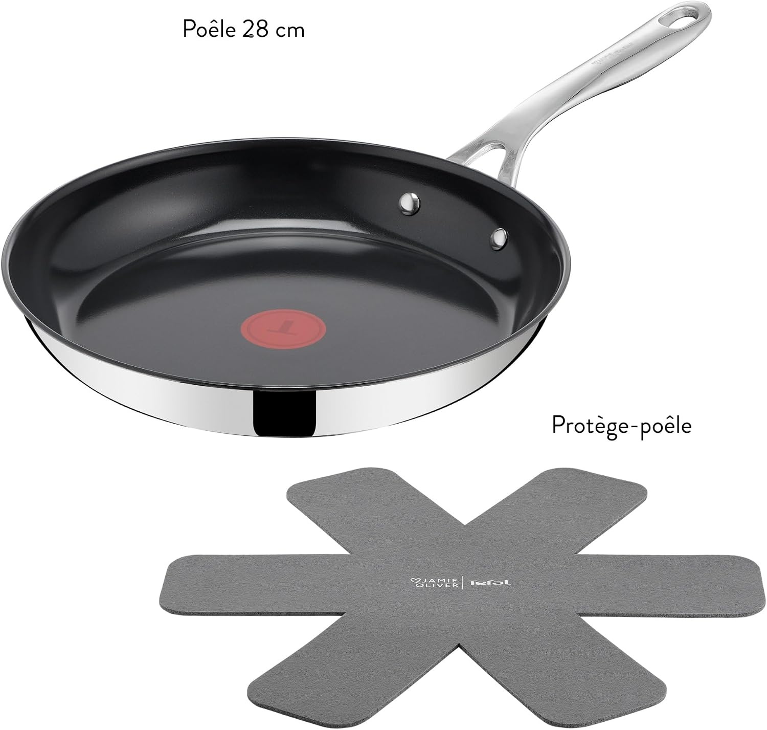 Poêle inox 28 cm céramique antiadhésive - 33% de remise