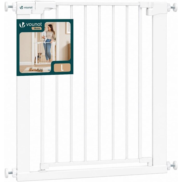 Barrière de sécurité 75-82 cm - Blanc - 31% de remise