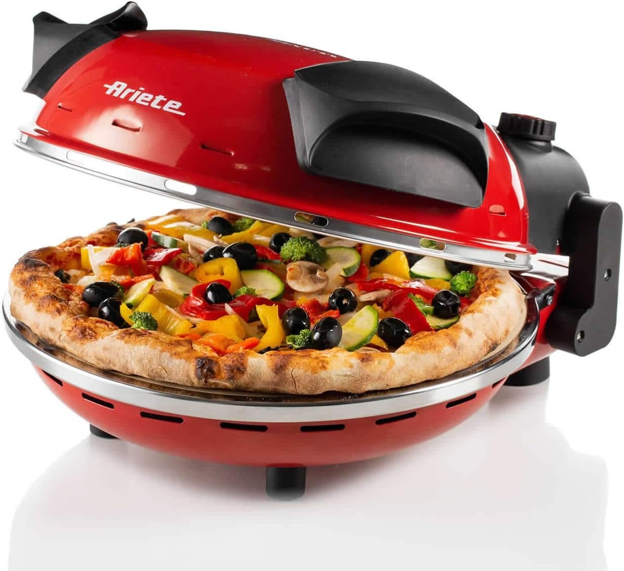 Four à pizza électrique 1200W 32 cm rouge - 34% de remise