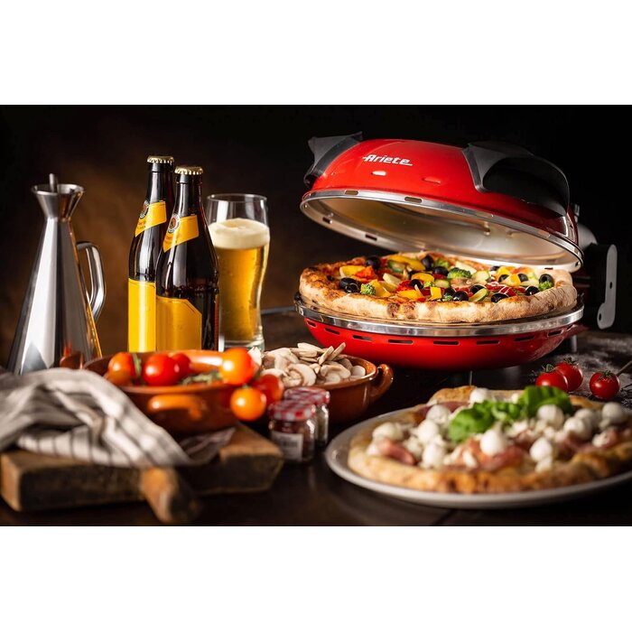 Four à pizza électrique 1200W 32 cm rouge - 34% de remise