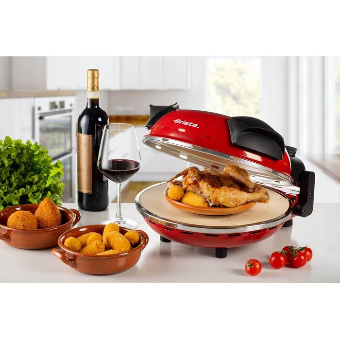Four à pizza électrique 1200W 32 cm rouge - 34% de remise