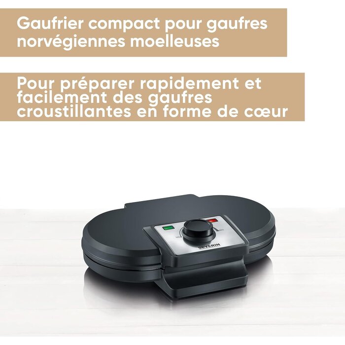 Gaufrier double 1200W - Température réglable - 31% de remise