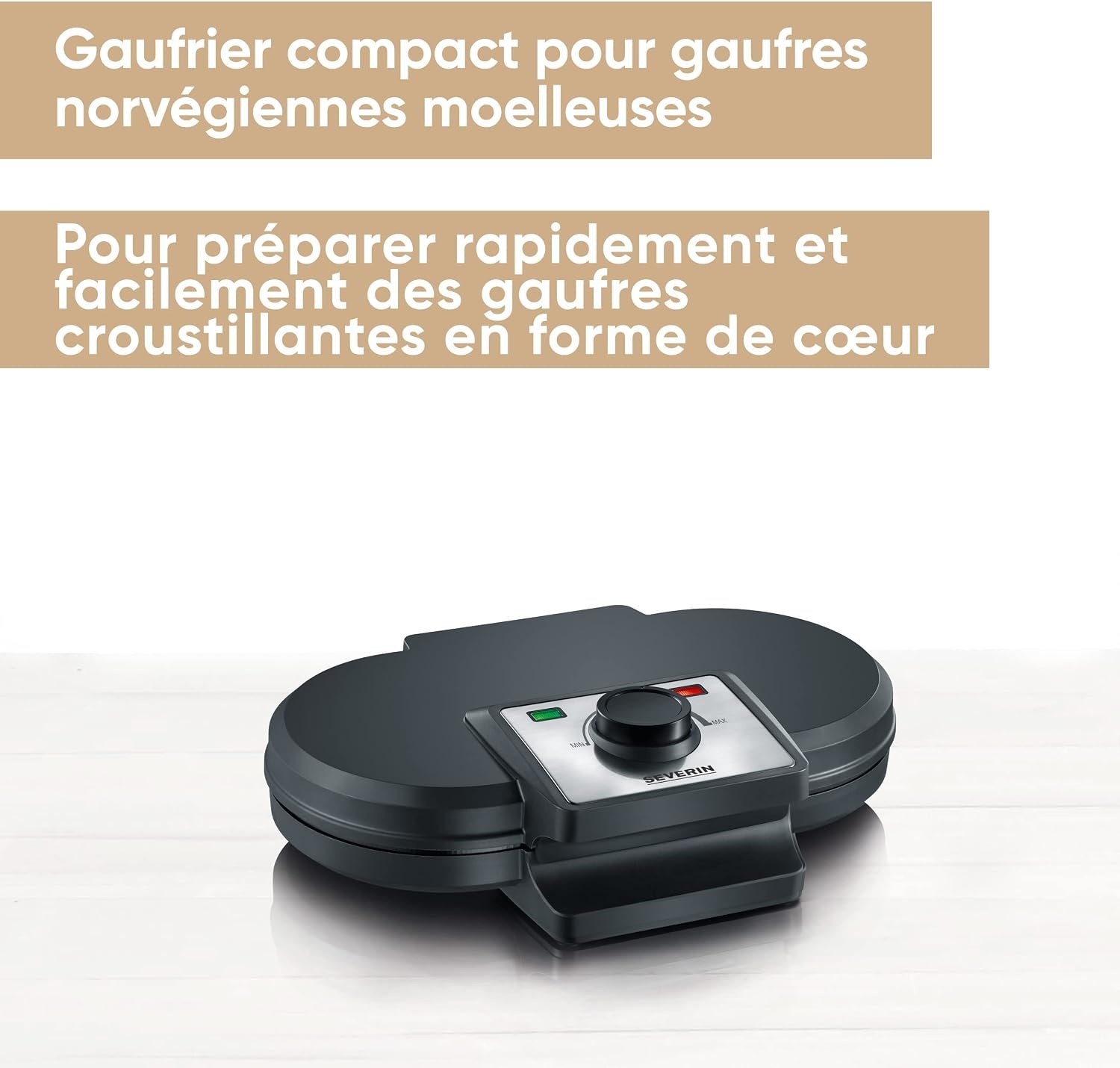 Gaufrier double 1200W - Température réglable - 31% de remise
