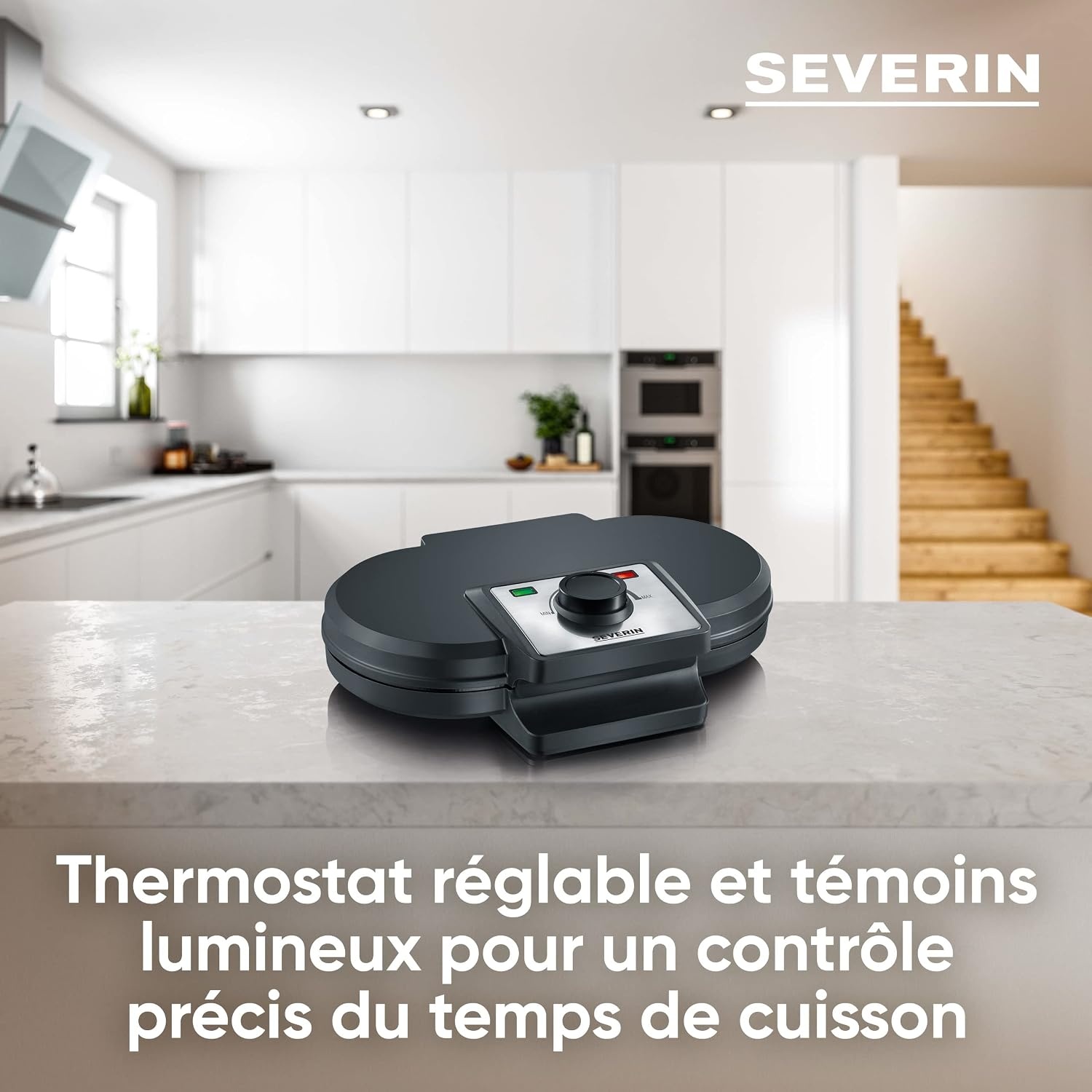 Gaufrier double 1200W - Température réglable - 31% de remise